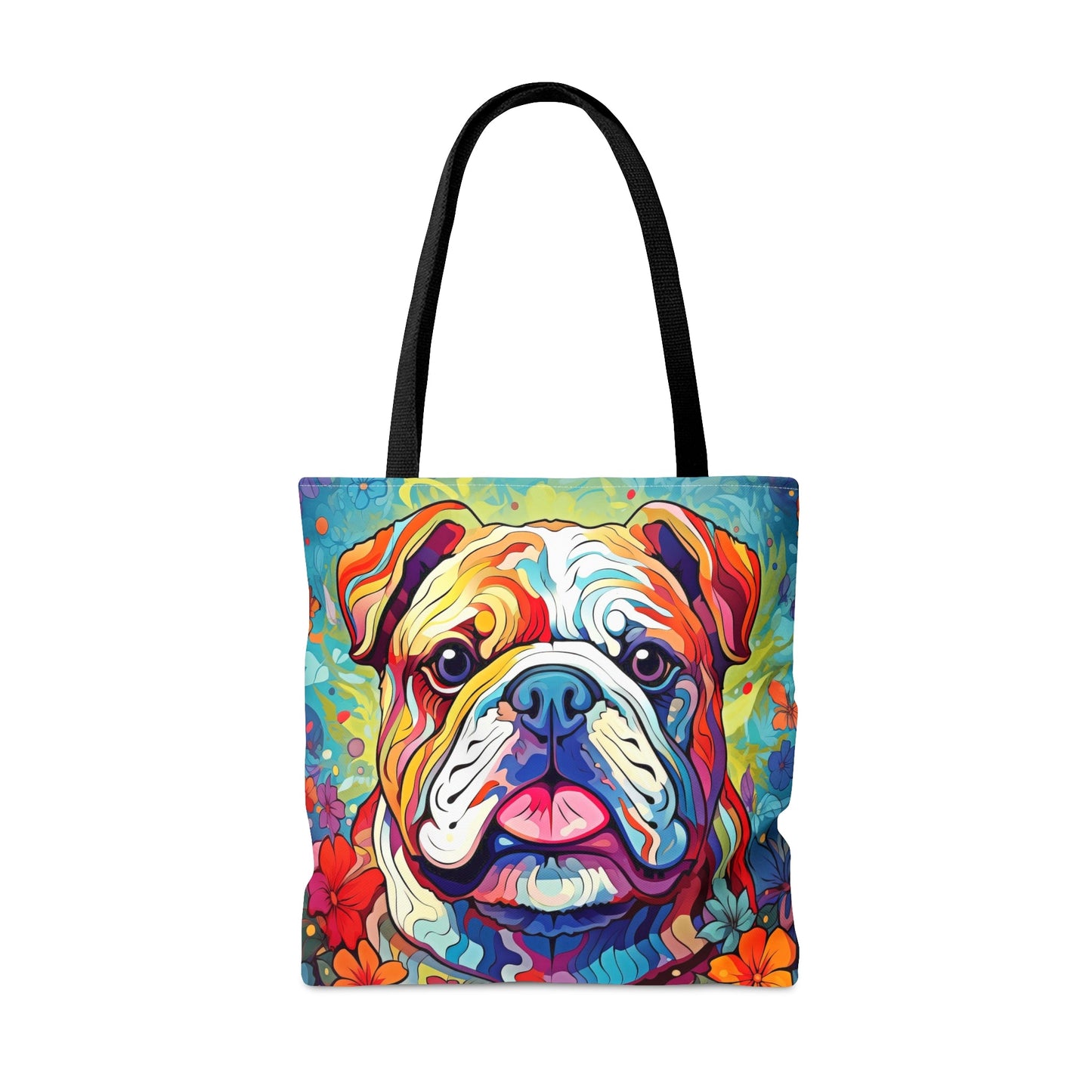 CrazyYetiClothing, CYC, Colorful Bulldog (Tote Bag), Bags