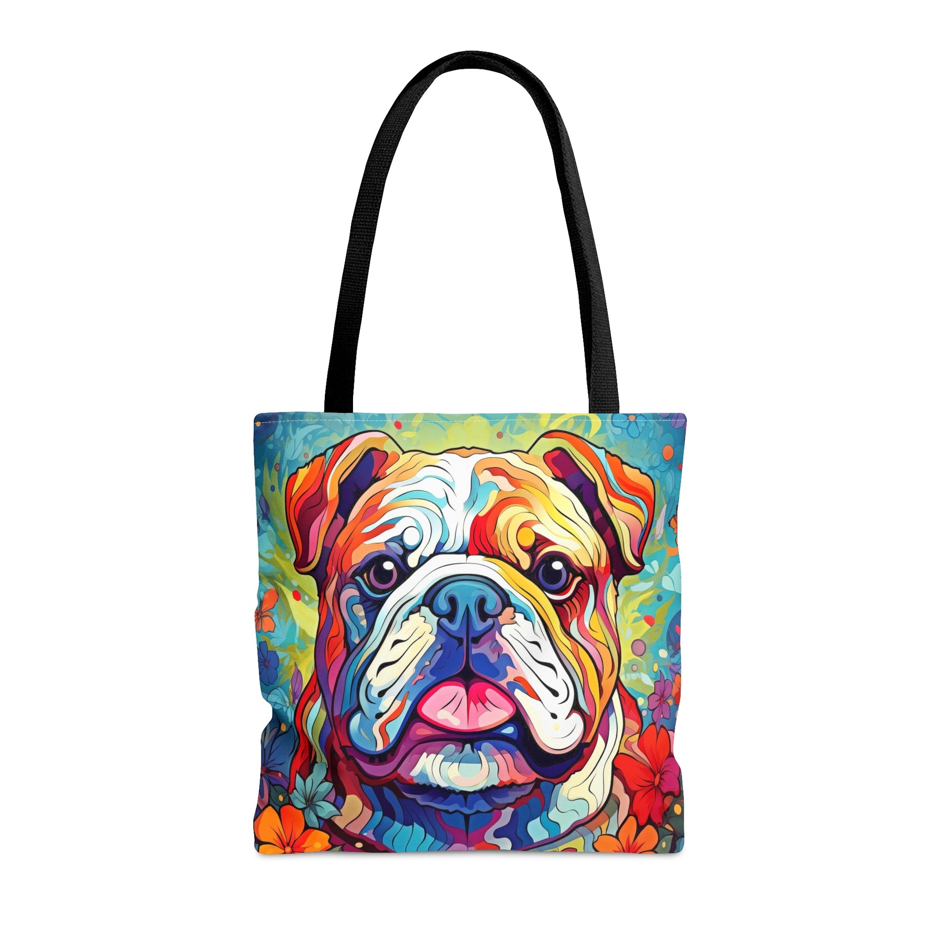 CrazyYetiClothing, CYC, Colorful Bulldog (Tote Bag), Bags