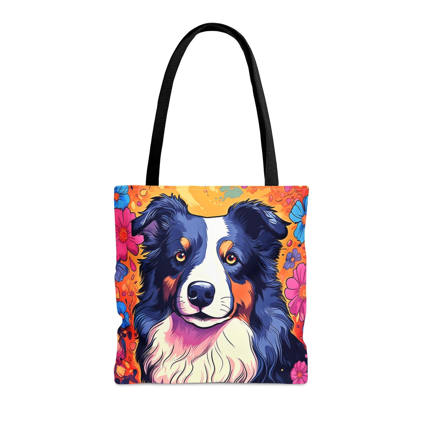 CrazyYetiClothing, CYC, Colorful Collie (Tote Bag), Bags