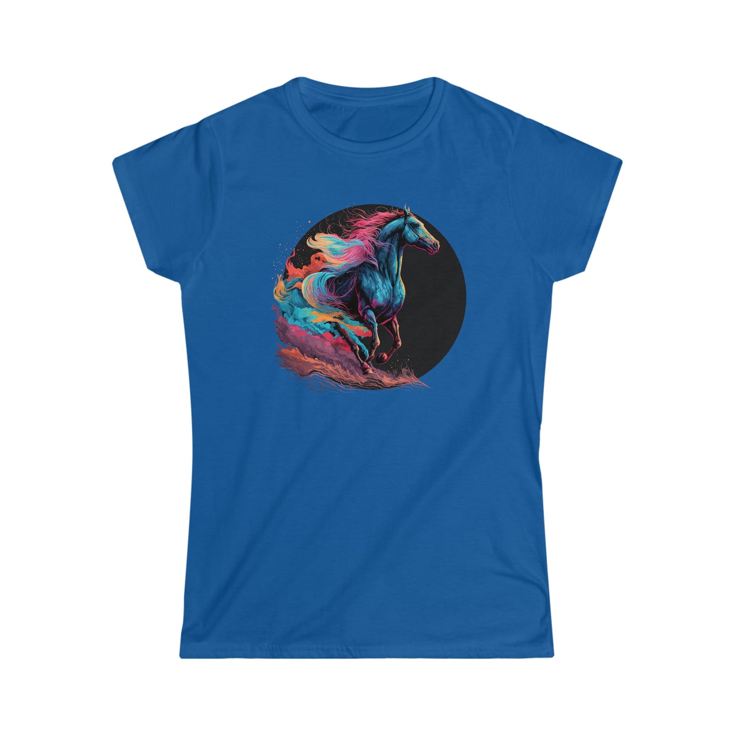 CrazyYetiClothing, CYC, Colorful Horse (Women's Softstyle Tee), T-Shirt