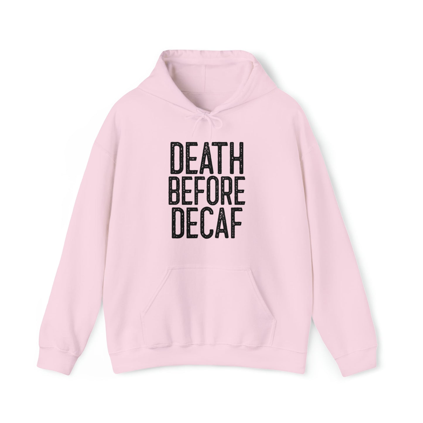 CrazyYetiClothing, CYC, Death Before Decaf - Drinking (Unisex Hooded Sweatshirt), Hoodie