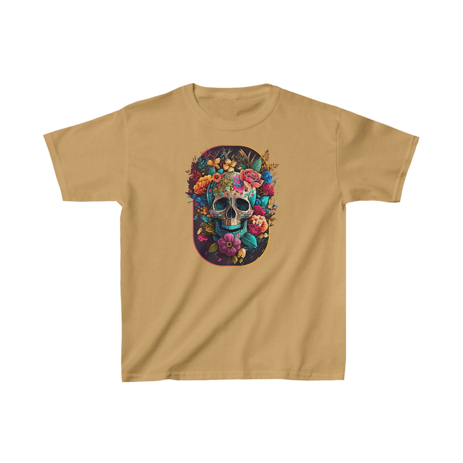 CrazyYetiClothing, CYC, Floral Skull (Kids Tee), Kids clothes