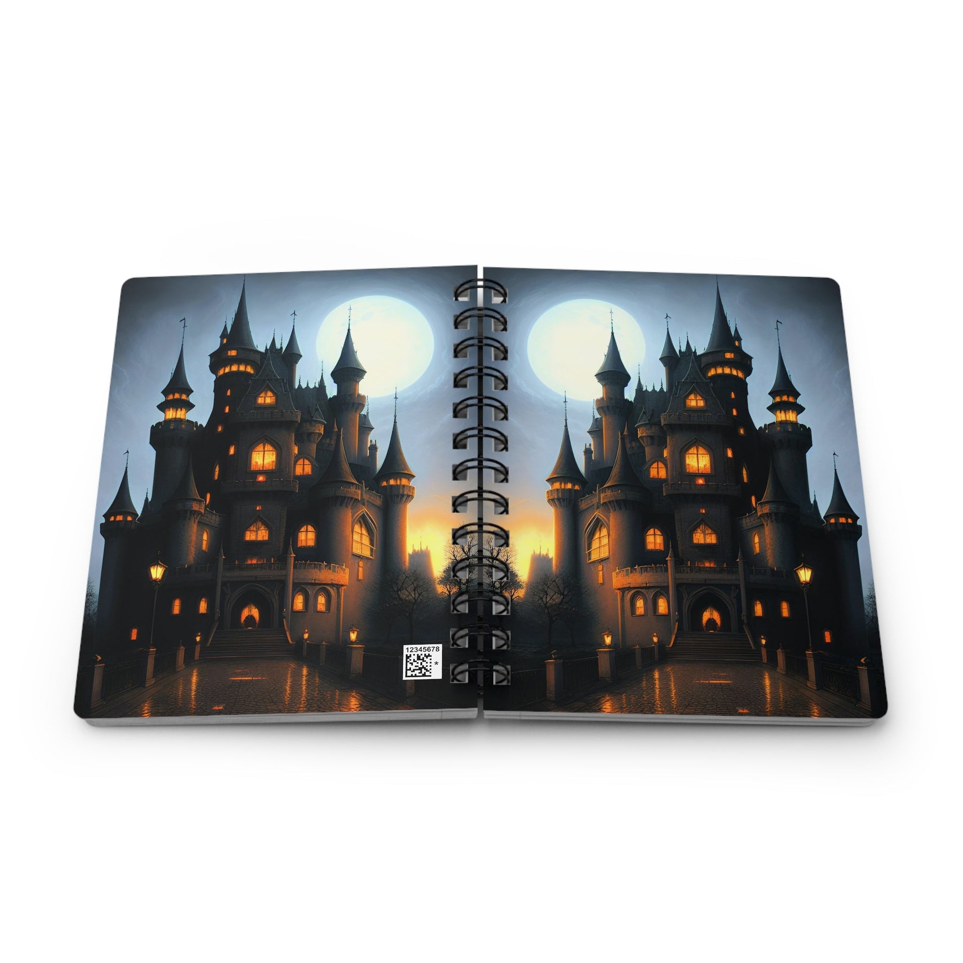CrazyYetiClothing, CYC, Full Moon Castle (Spiral Bound Journal), Paper products