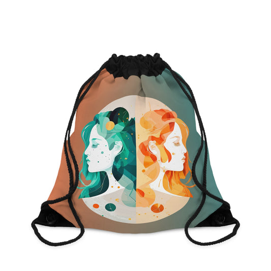 CrazyYetiClothing, CYC, Gemini (Drawstring Bag, 19"x14.5"), Bags