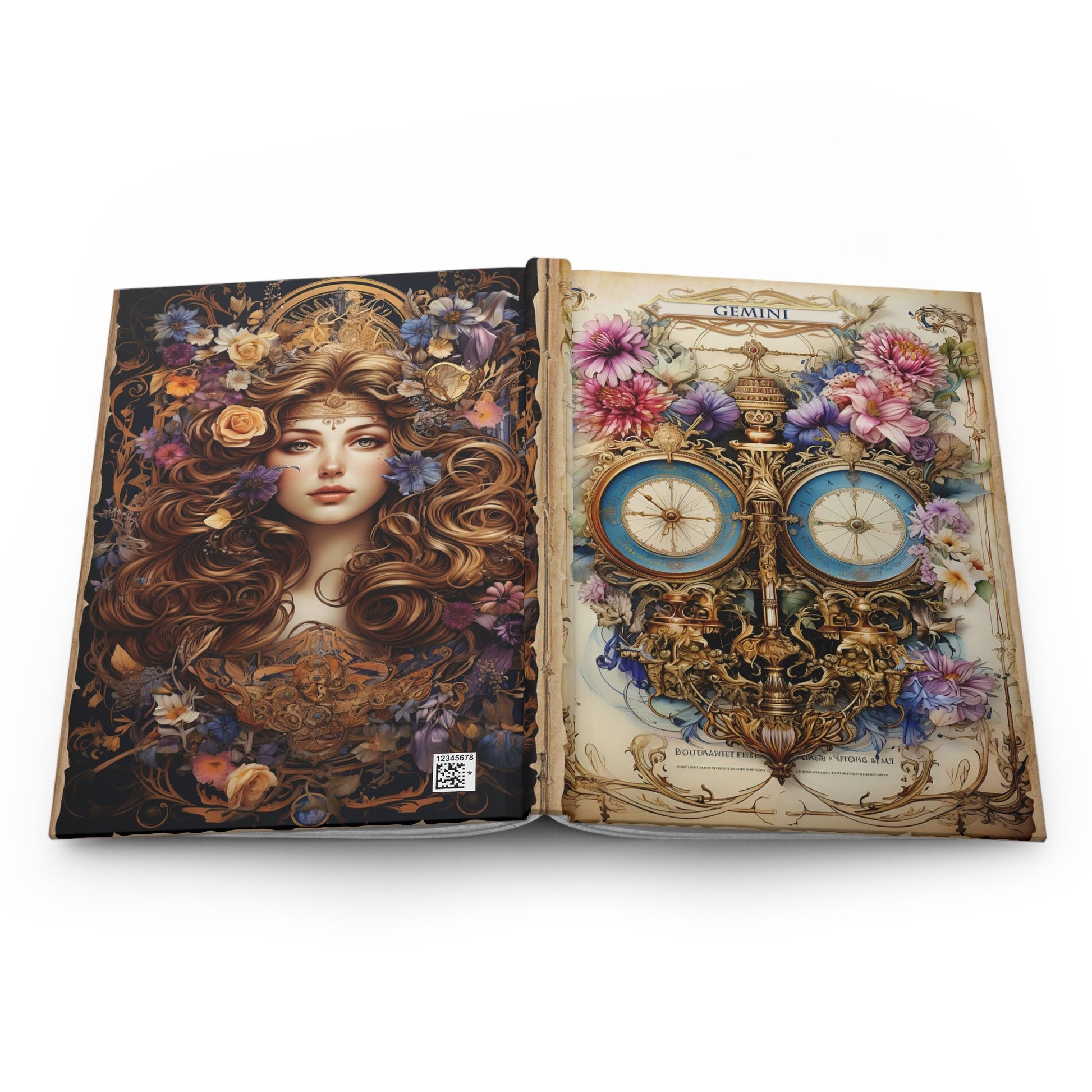 CrazyYetiClothing, CYC, Gemini - Floral Collection (Hardcover Journal Matte), Paper products