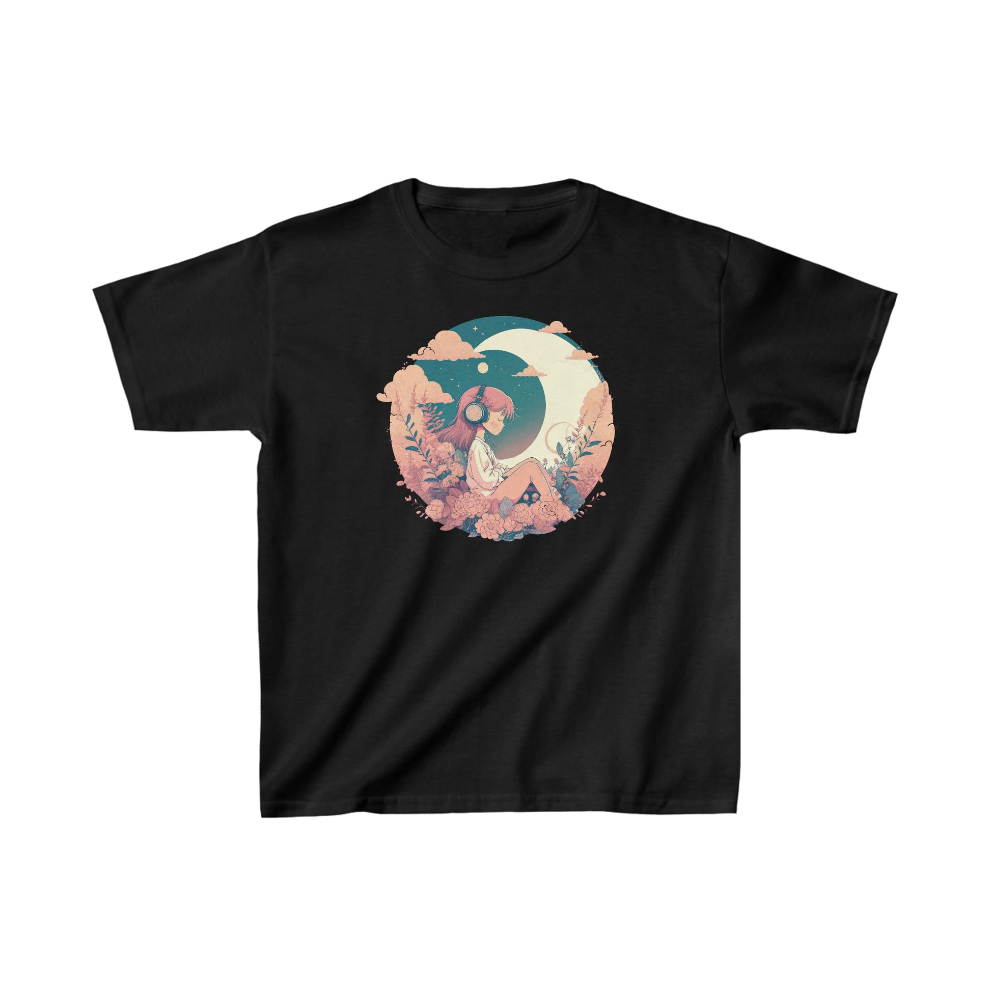 CrazyYetiClothing, CYC, Girl With The Moon (Kids Tee), Kids clothes
