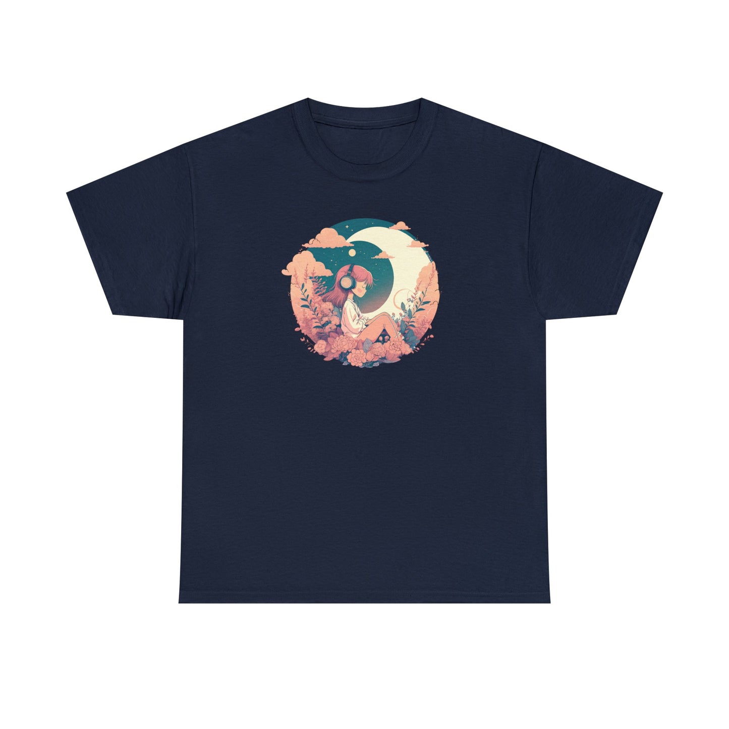 CrazyYetiClothing, CYC, Girl With The Moon (Unisex Tee), T-Shirt