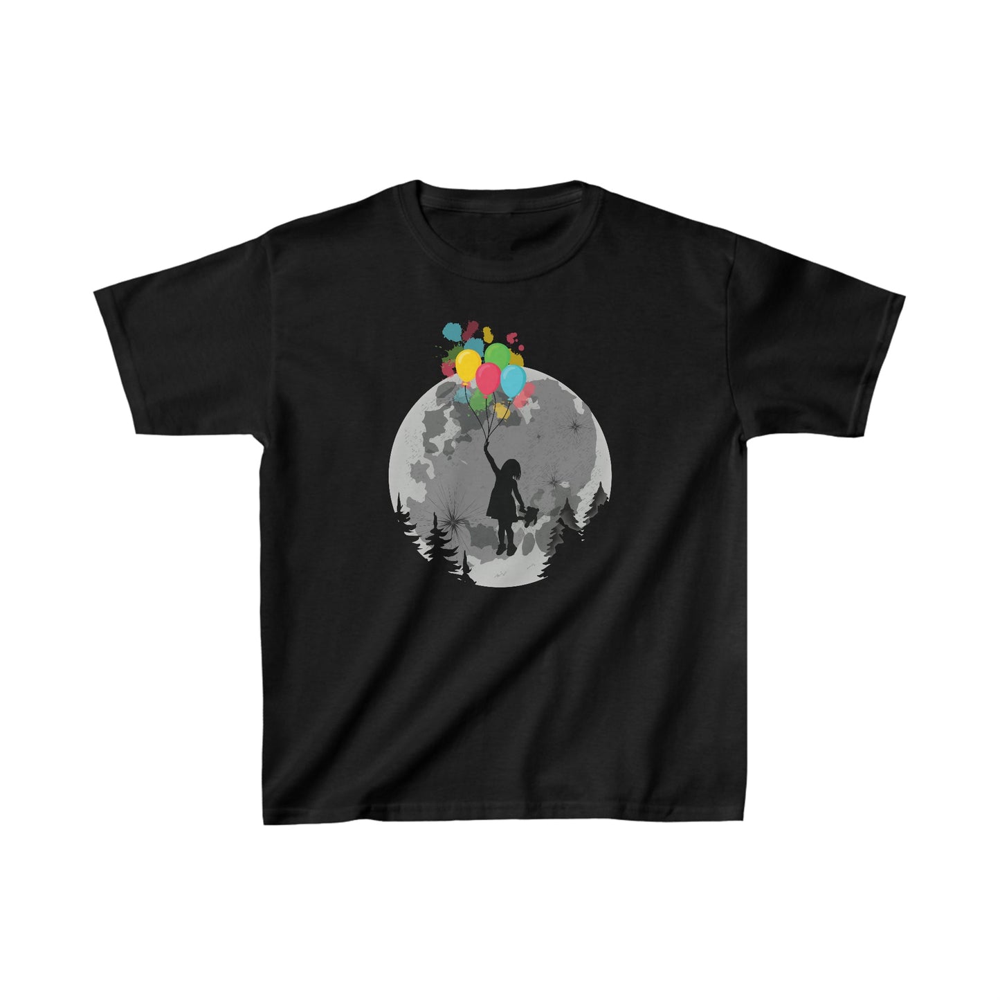 CrazyYetiClothing, CYC, Girl w/ Balloons (Kids Tee), Kids clothes