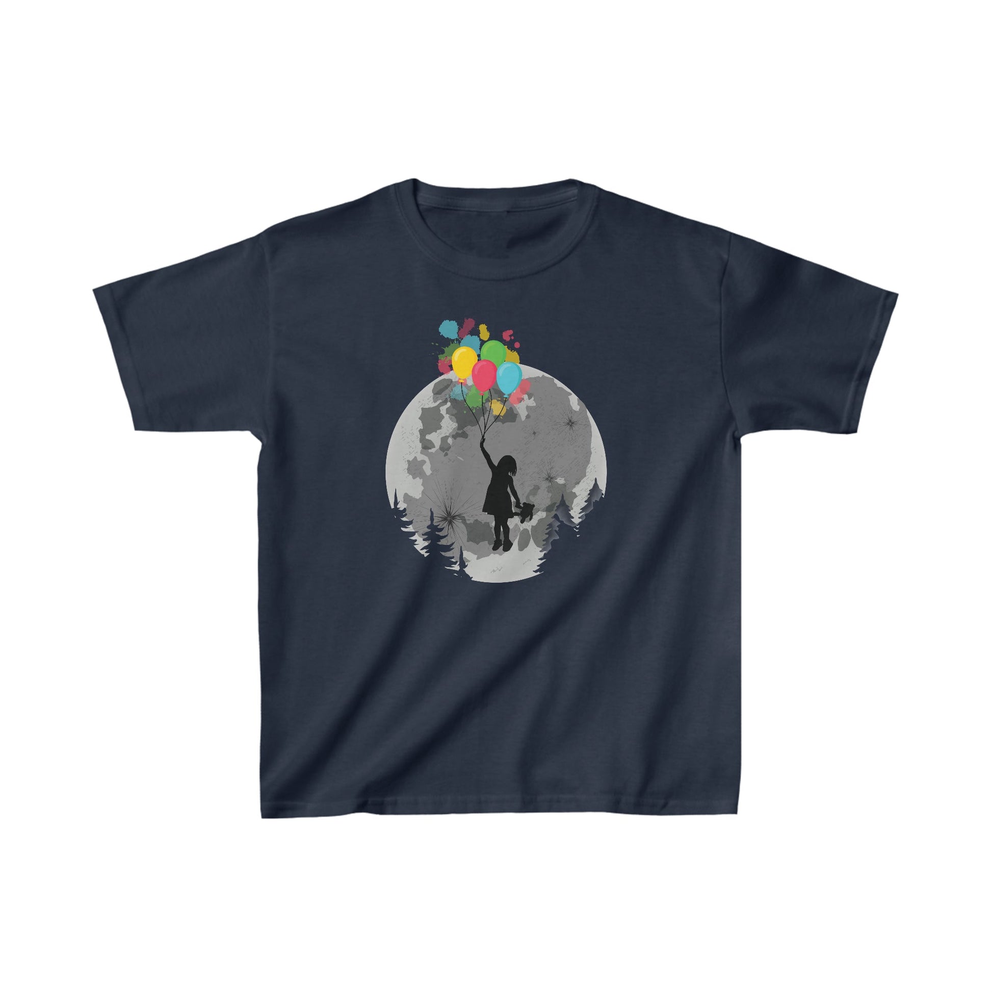 CrazyYetiClothing, CYC, Girl w/ Balloons (Kids Tee), Kids clothes