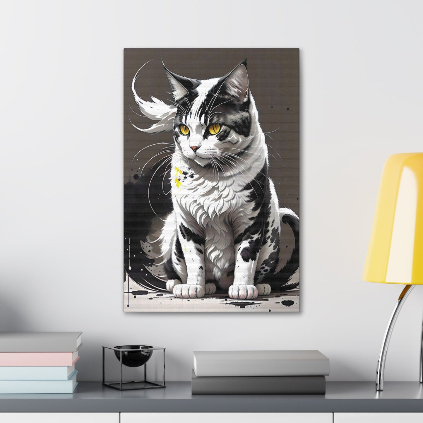 CrazyYetiClothing, CYC, Golden-Eyed Cat (Canvas Gallery Wrap), Canvas