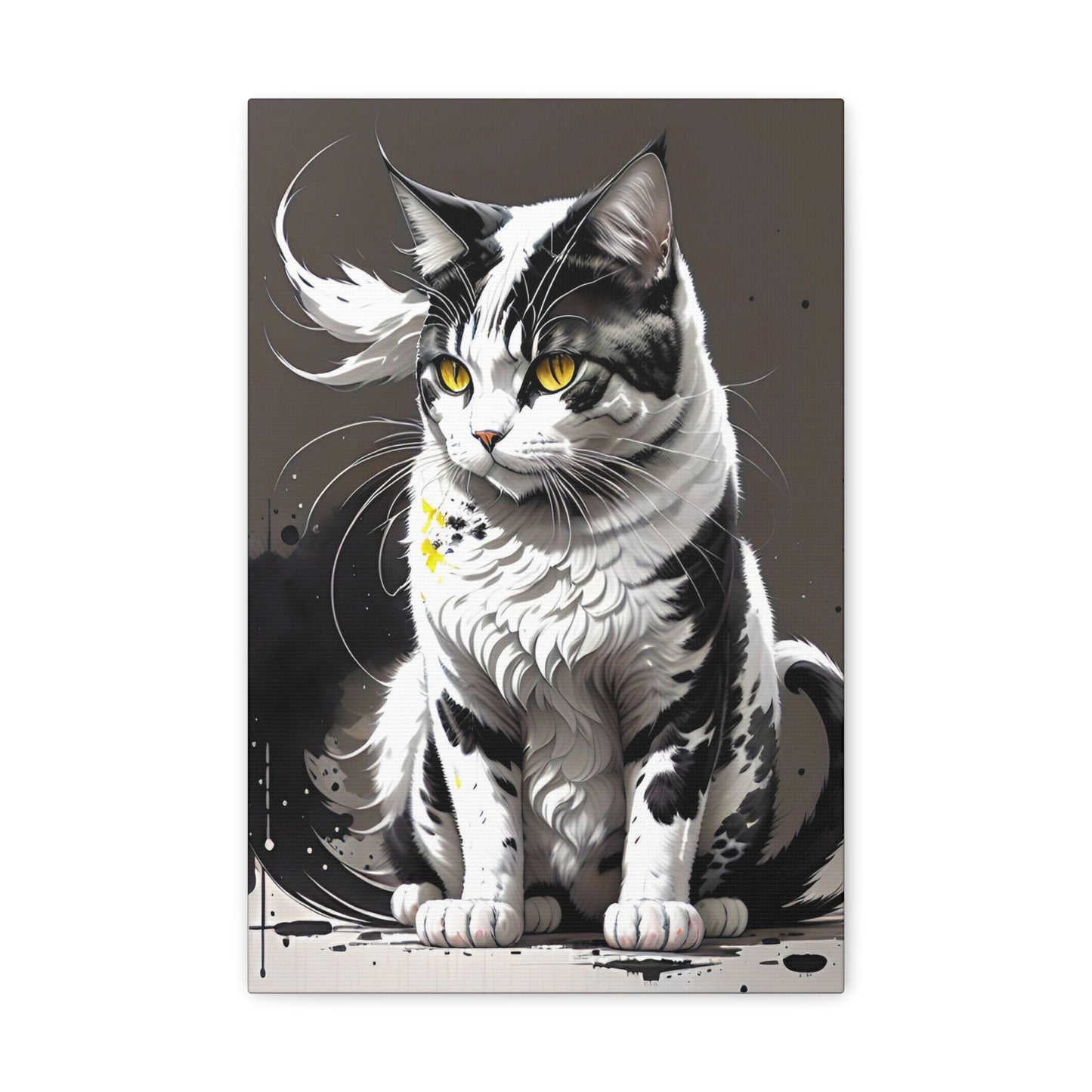 CrazyYetiClothing, CYC, Golden-Eyed Cat (Canvas Gallery Wrap), Canvas