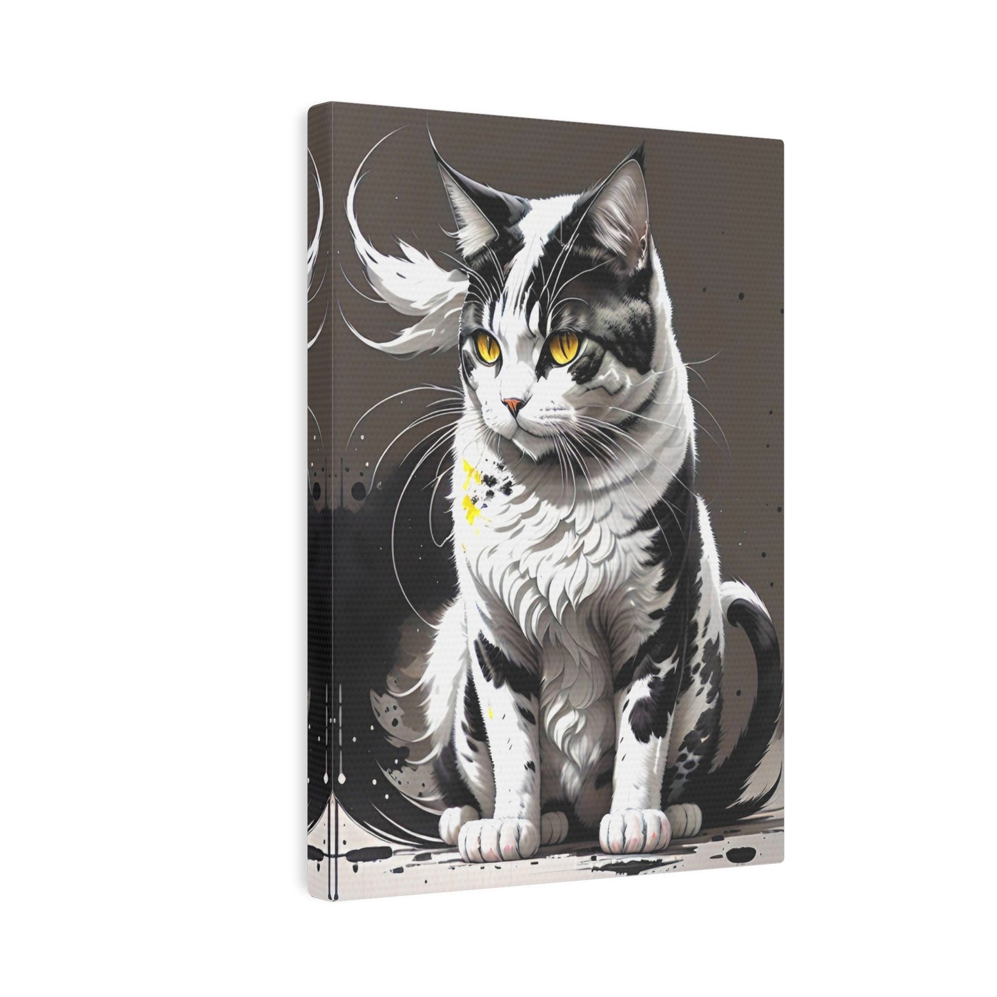 CrazyYetiClothing, CYC, Golden-Eyed Cat (Canvas Photo Tile), Canvas