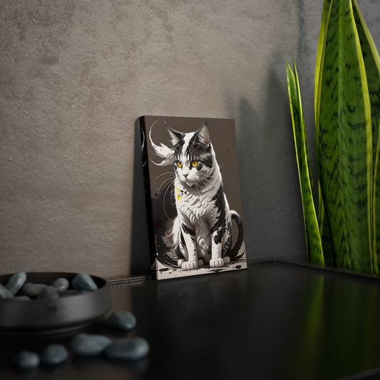 CrazyYetiClothing, CYC, Golden-Eyed Cat (Canvas Photo Tile), Canvas