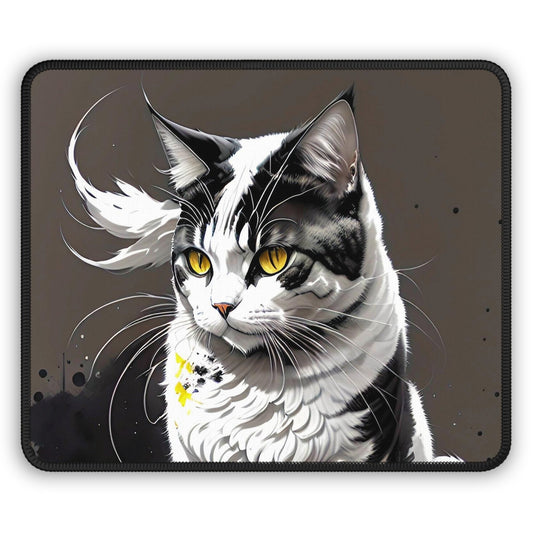 CrazyYetiClothing, CYC, Golden-Eyed Cat (Mouse Pad), Home Decor