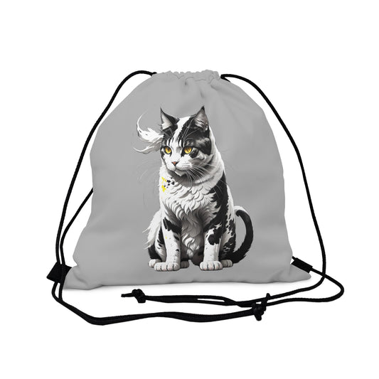 CrazyYetiClothing, CYC, Golden-Eyed Cat Pack (Drawstring Bag 14" X 13"), Bags