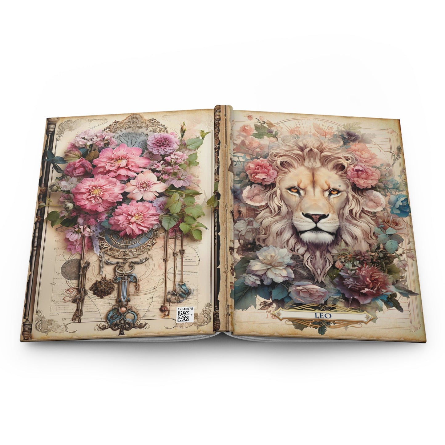 CrazyYetiClothing, CYC, Leo - Floral Collection (Hardcover Journal Matte), Paper products