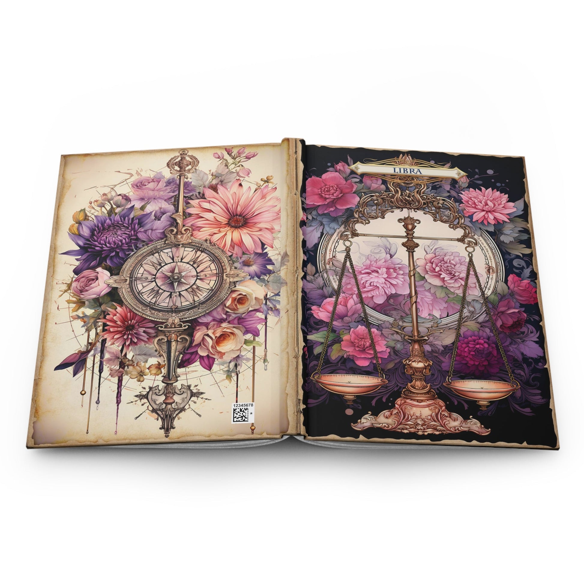 CrazyYetiClothing, CYC, Libra - Floral Collection (Hardcover Journal Matte), Paper products