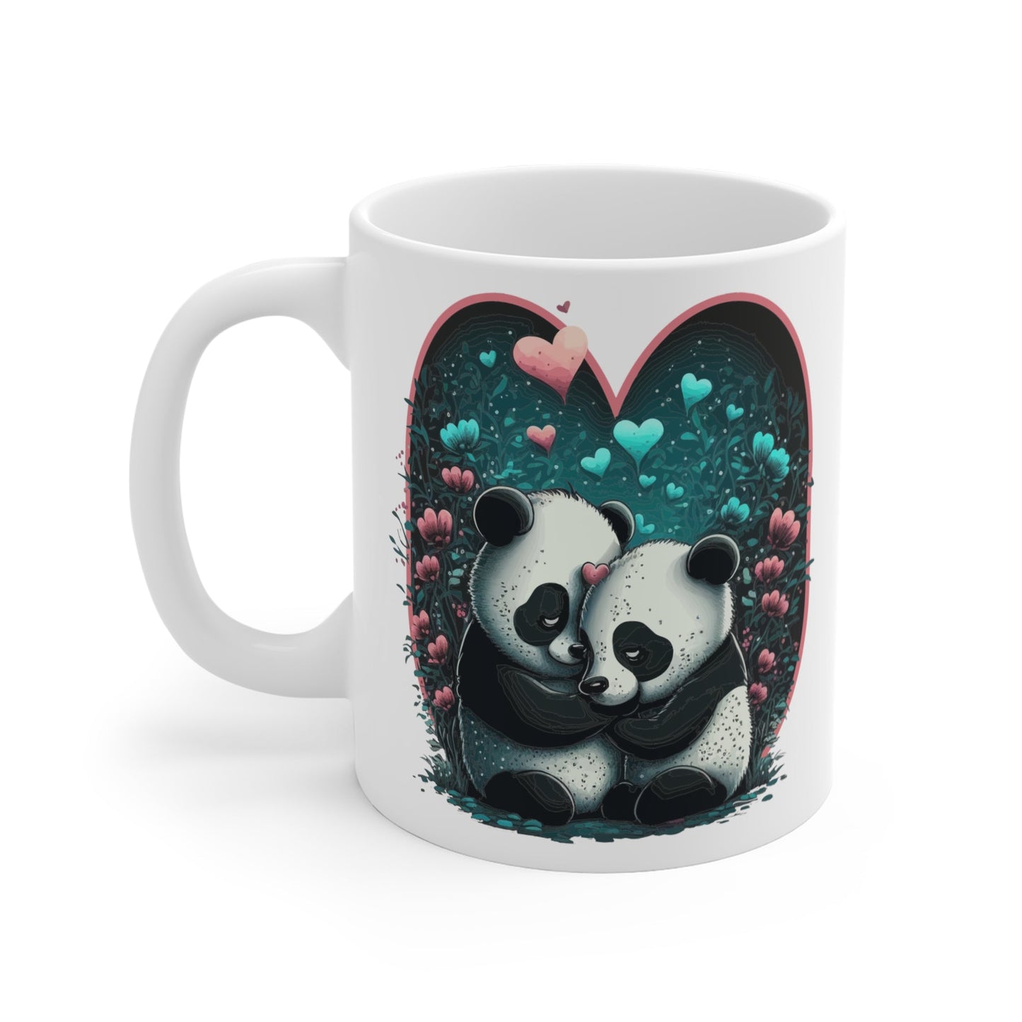 CrazyYetiClothing, CYC, Love Pandas (Ceramic Mug 11oz), Mug