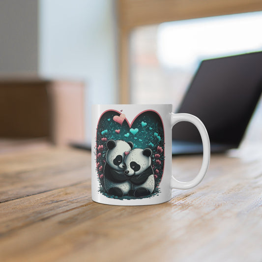 CrazyYetiClothing, CYC, Love Pandas (Ceramic Mug 11oz), Mug