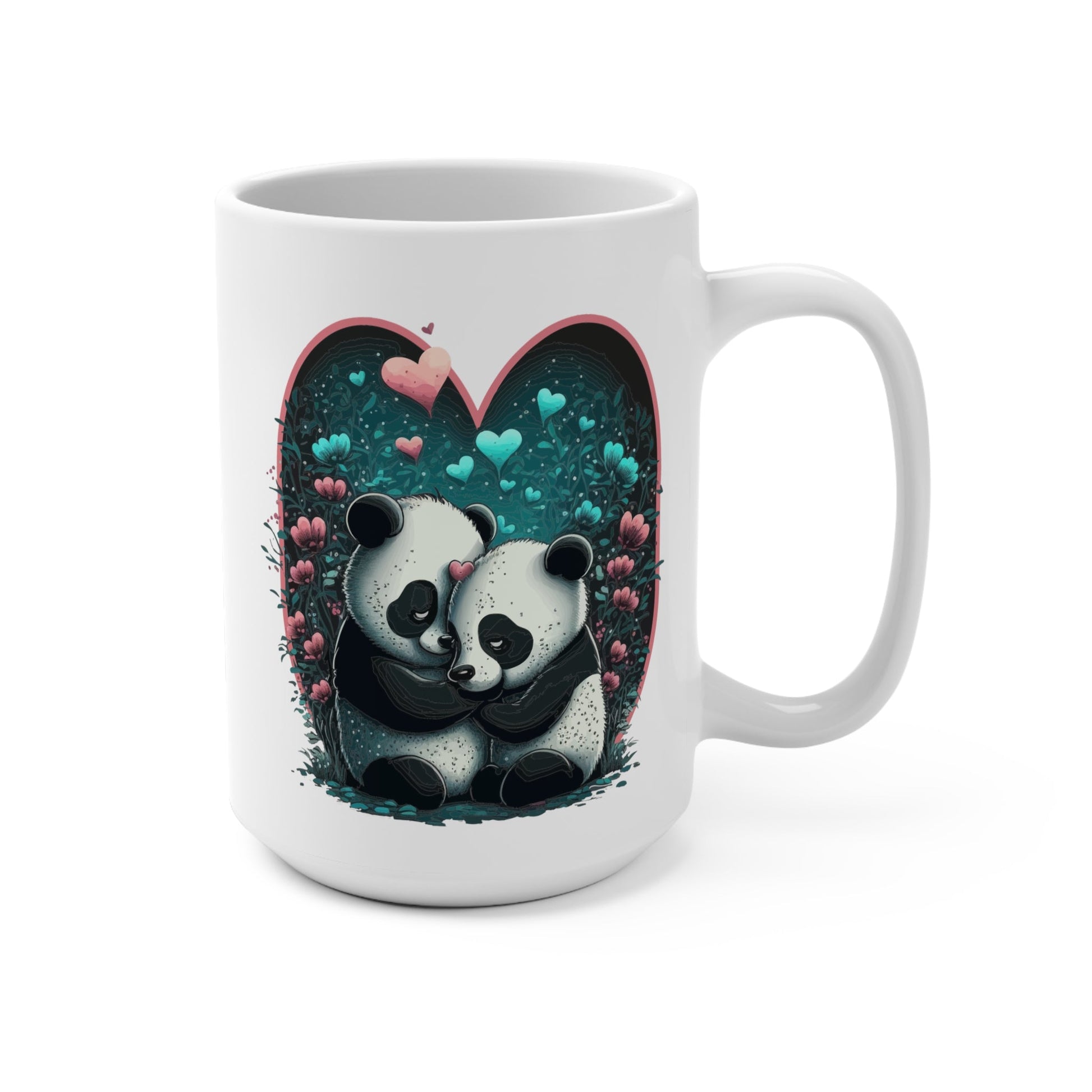 CrazyYetiClothing, CYC, Love Pandas (Ceramic Mug 15oz), Mug