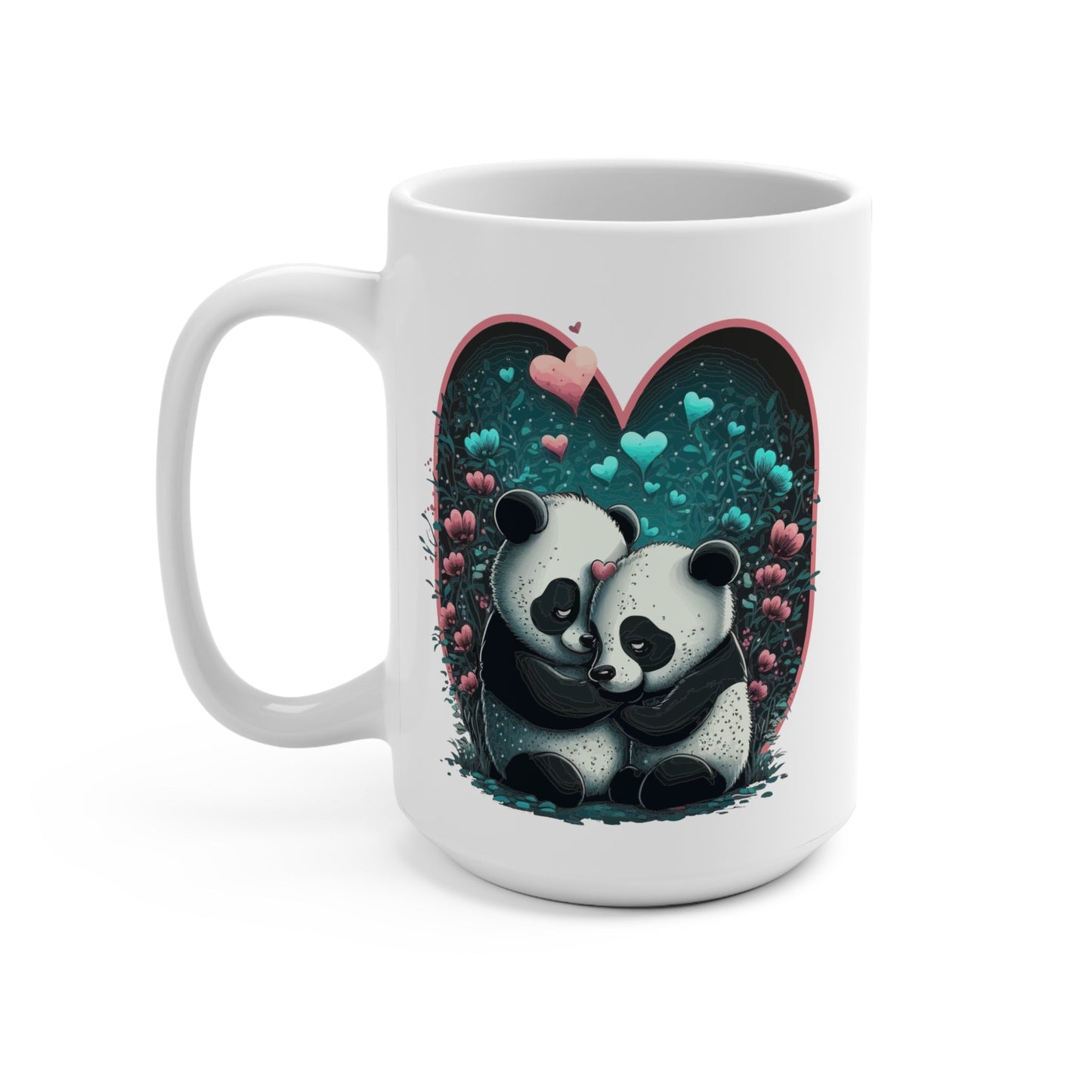CrazyYetiClothing, CYC, Love Pandas (Ceramic Mug 15oz), Mug