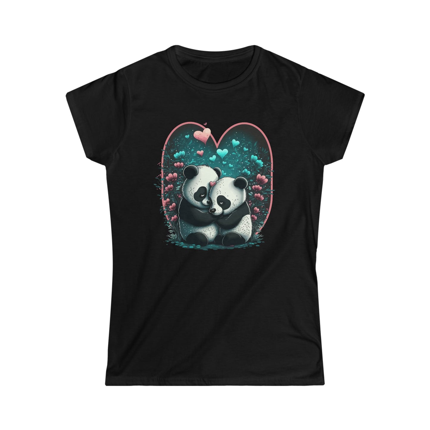 CrazyYetiClothing, CYC, Love Pandas (Women's Softstyle Tee), T-Shirt