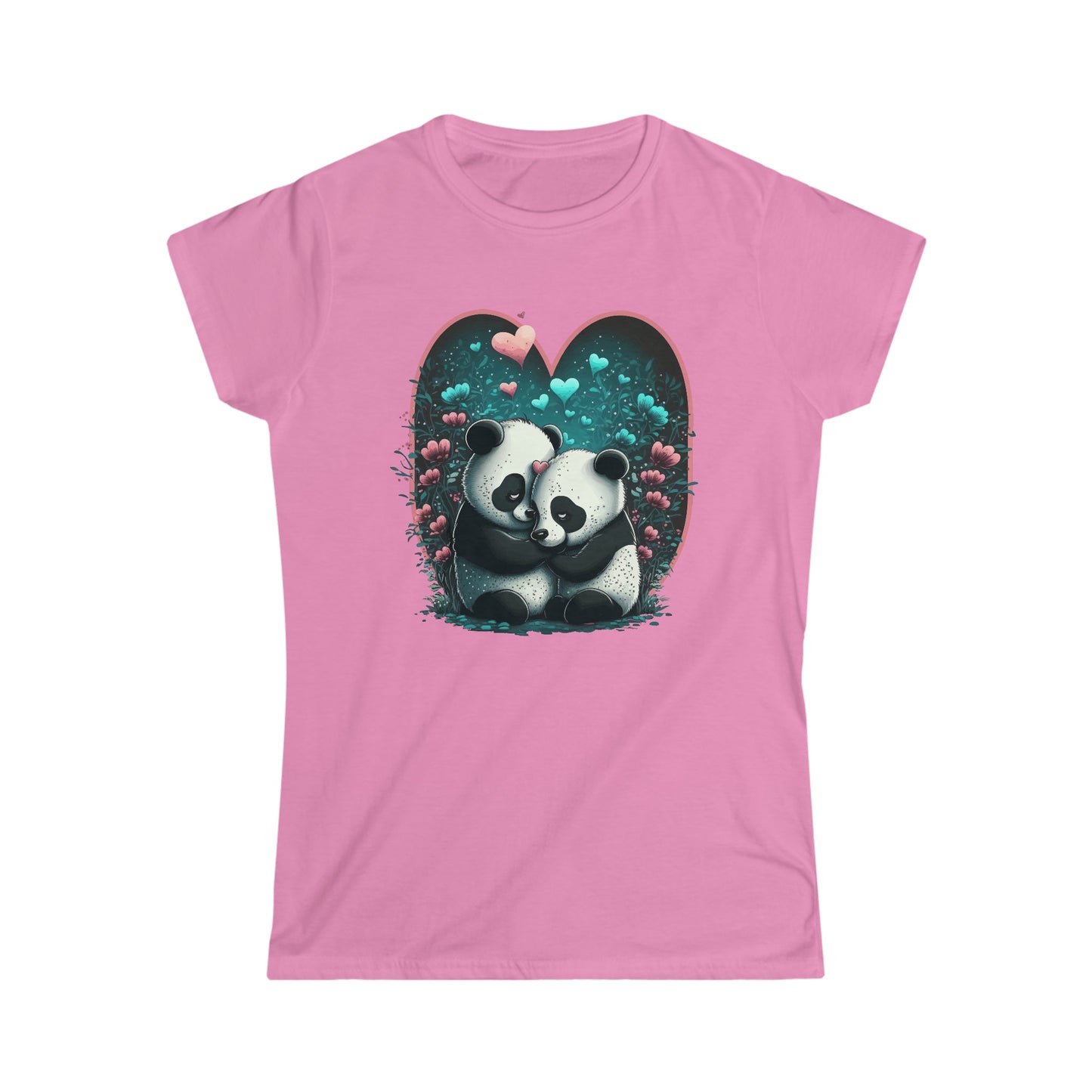 CrazyYetiClothing, CYC, Love Pandas (Women's Softstyle Tee), T-Shirt