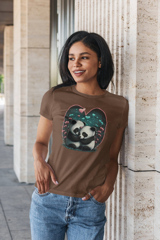 CrazyYetiClothing, CYC, Love Pandas (Women's Softstyle Tee), T-Shirt