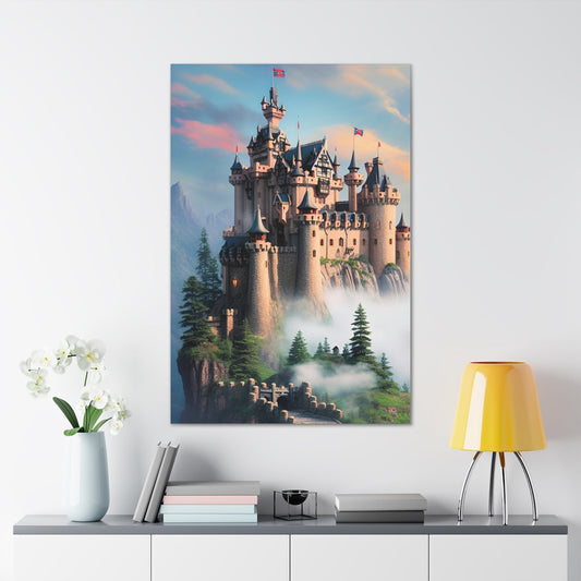 CrazyYetiClothing, CYC, Misty Castle (Canvas Gallery Wraps), Canvas