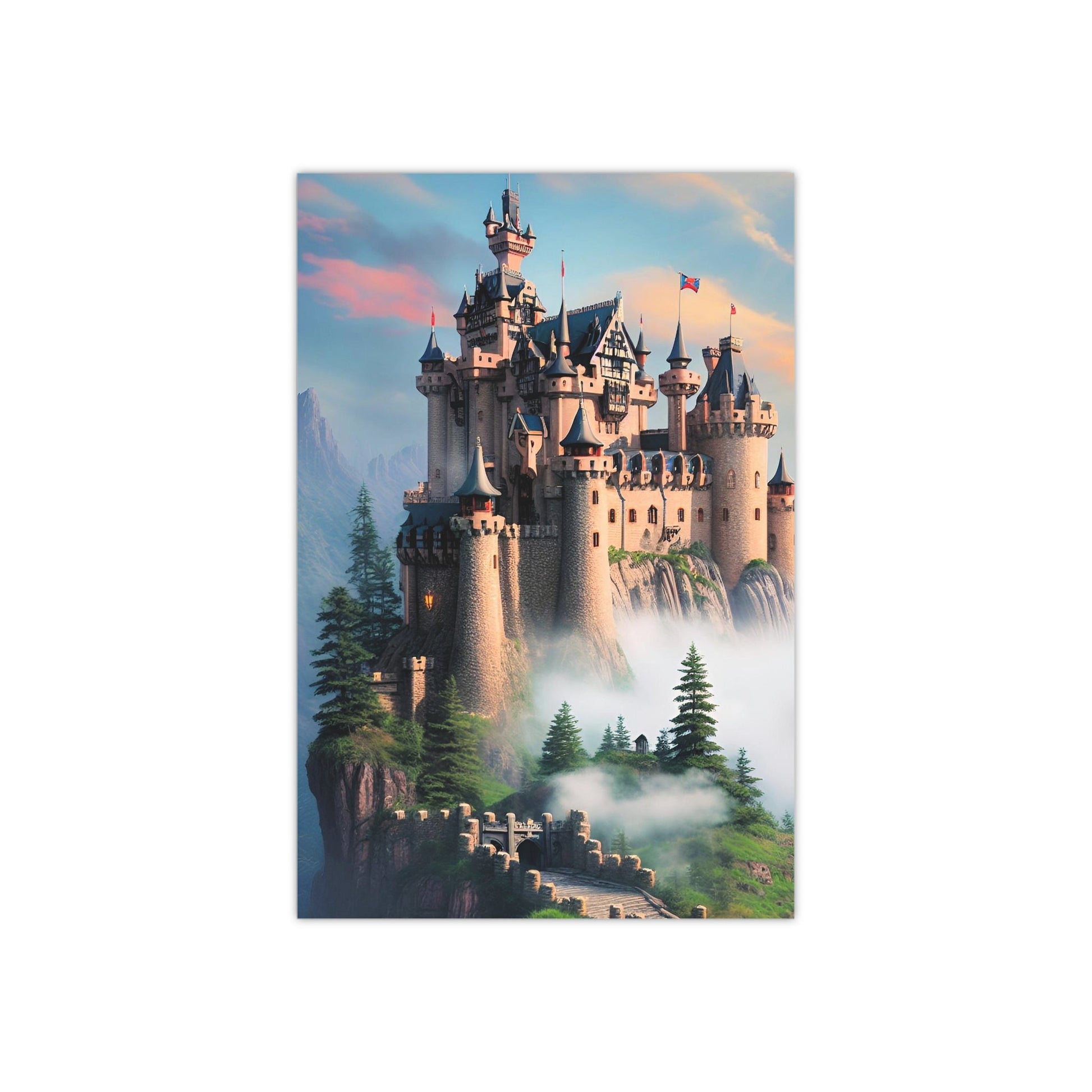 CrazyYetiClothing, CYC, Misty Castle (Satin Posters 300gsm), Poster