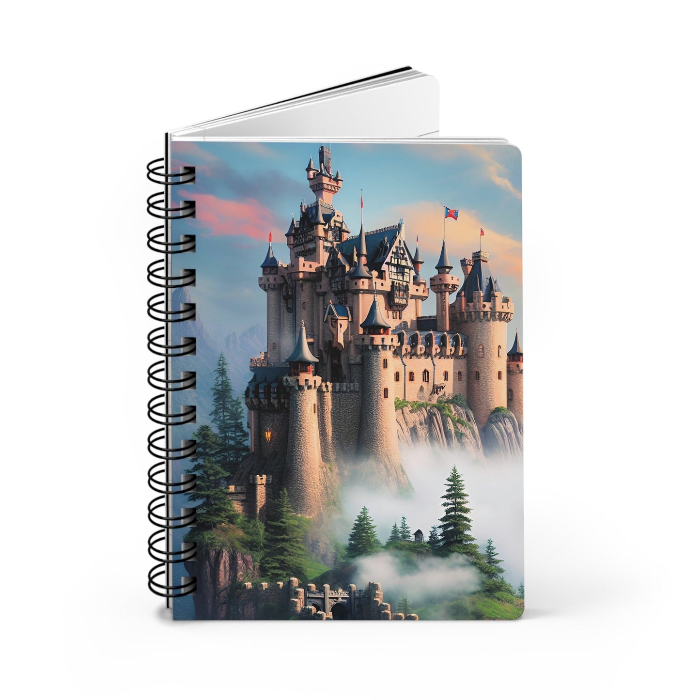 CrazyYetiClothing, CYC, Misty Castle (Spiral Bound Journal), Paper products