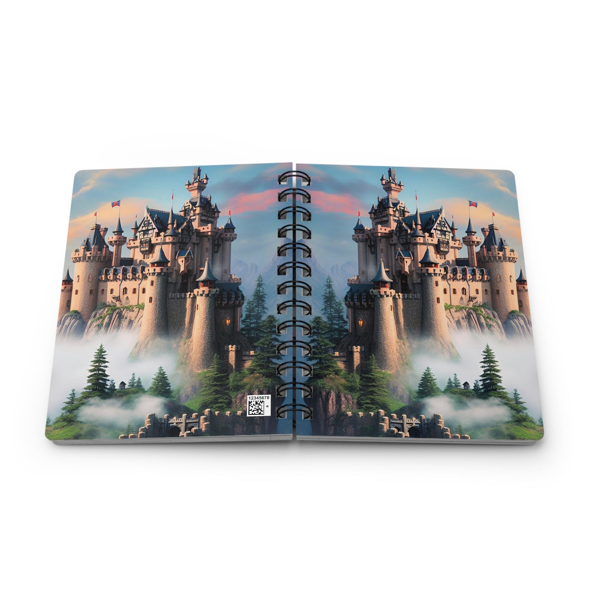 CrazyYetiClothing, CYC, Misty Castle (Spiral Bound Journal), Paper products