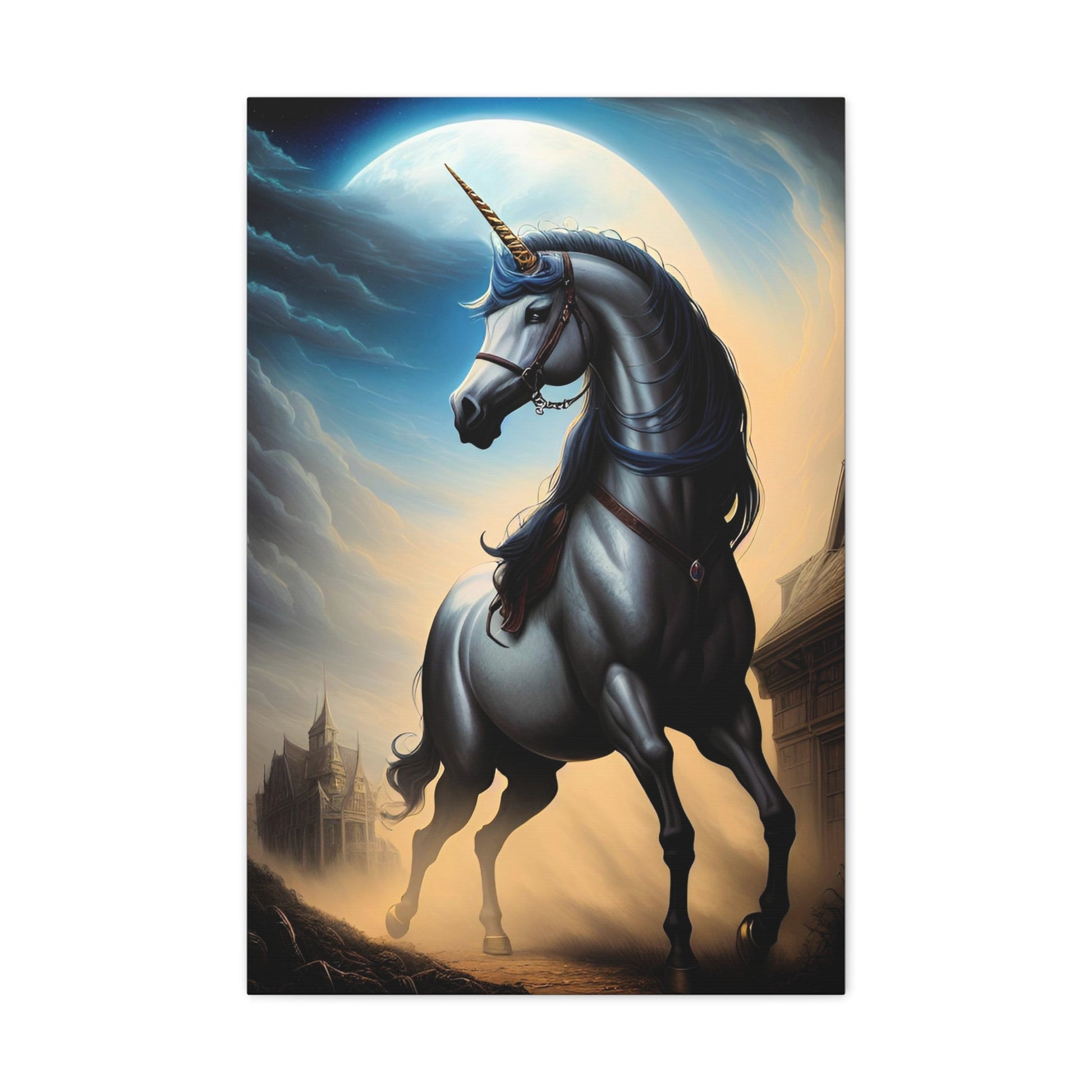CrazyYetiClothing, CYC, Moonlit Unicorn (Canvas Gallery Wrap), Canvas