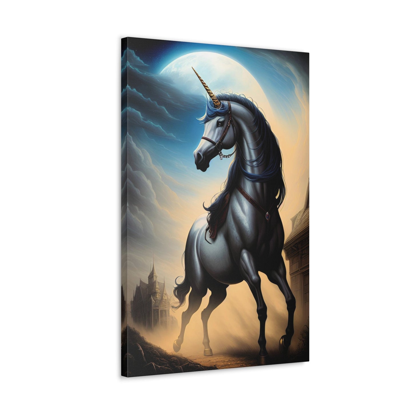 CrazyYetiClothing, CYC, Moonlit Unicorn (Canvas Gallery Wrap), Canvas