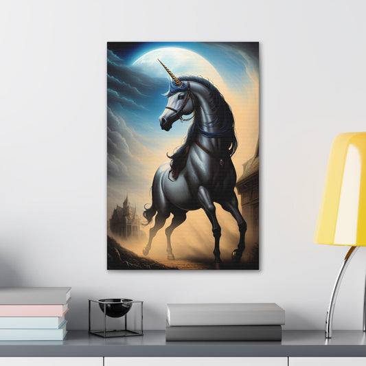 CrazyYetiClothing, CYC, Moonlit Unicorn (Canvas Gallery Wrap), Canvas