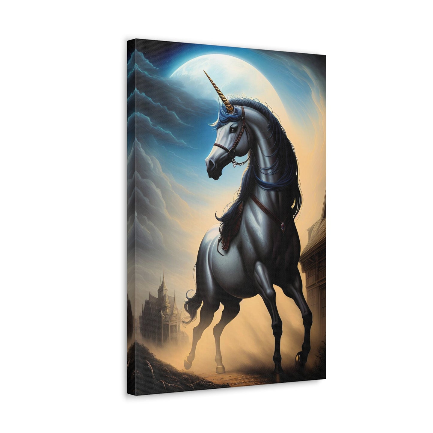 CrazyYetiClothing, CYC, Moonlit Unicorn (Canvas Gallery Wrap), Canvas