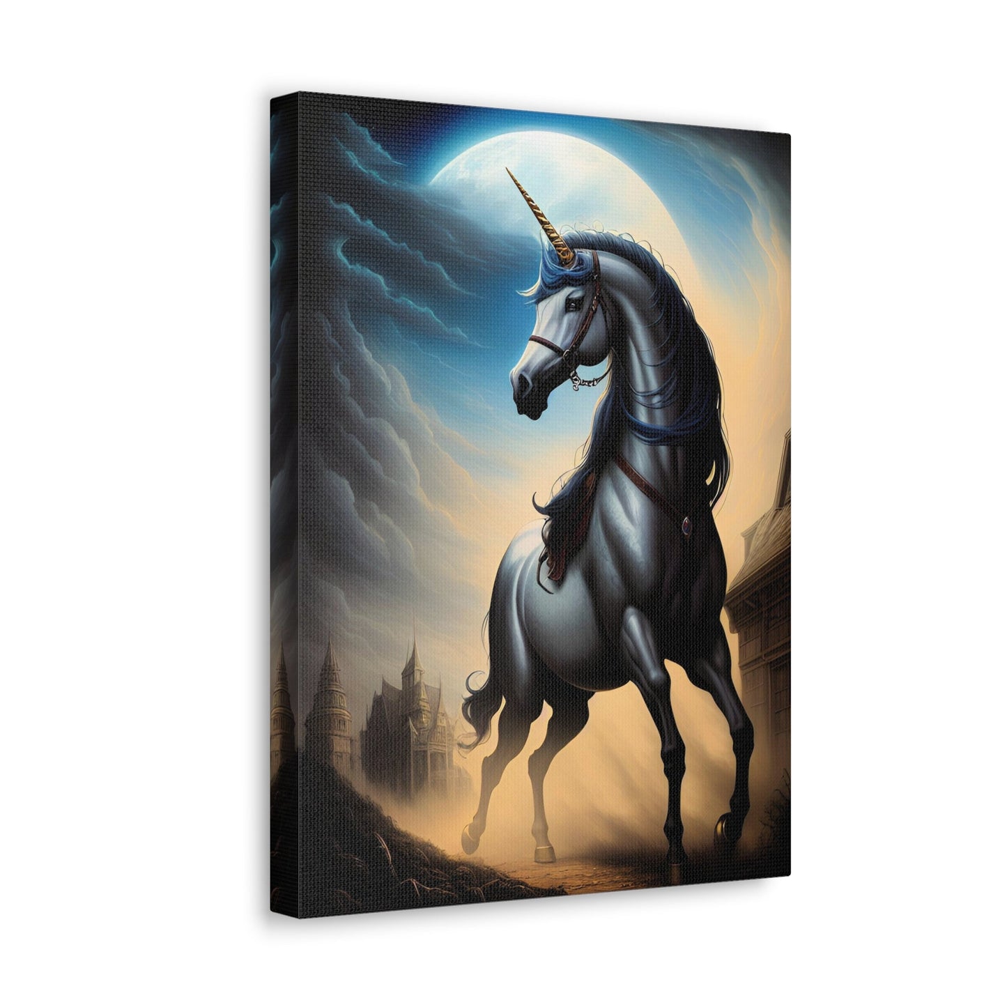 CrazyYetiClothing, CYC, Moonlit Unicorn (Canvas Gallery Wrap), Canvas