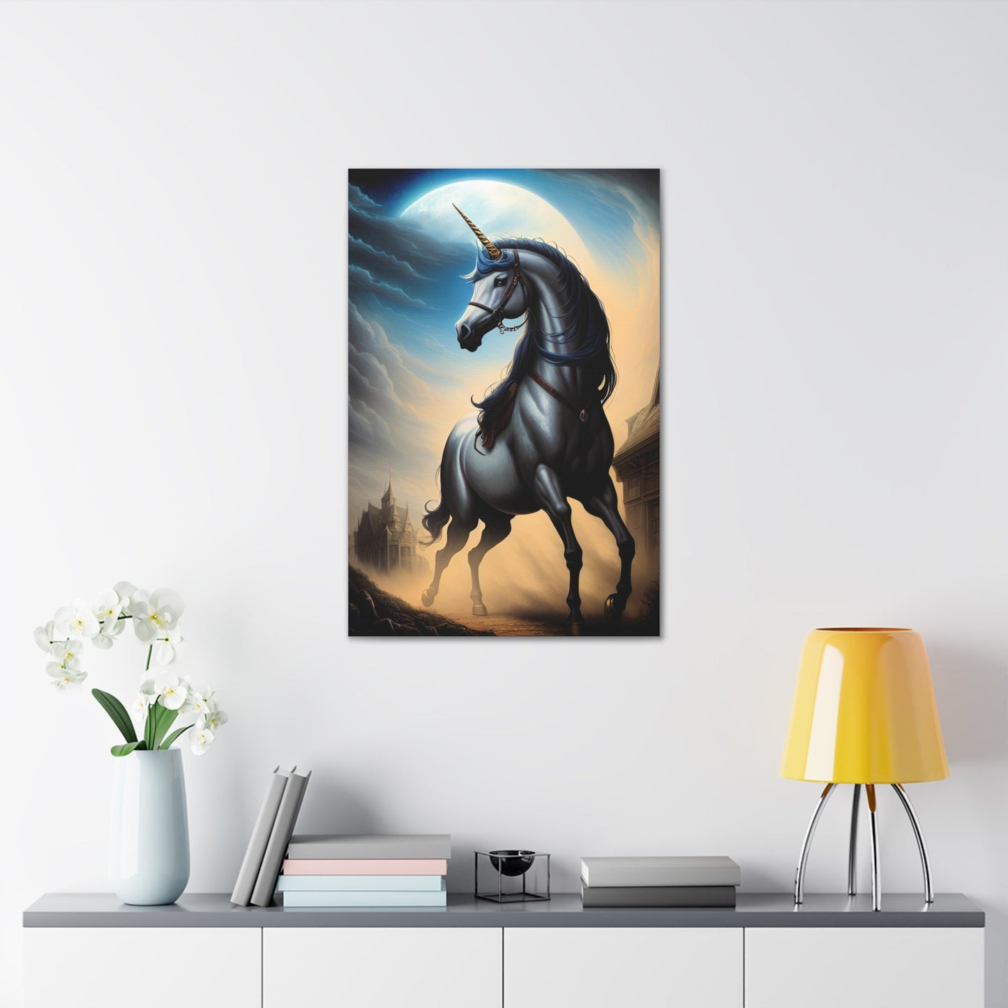 CrazyYetiClothing, CYC, Moonlit Unicorn (Canvas Gallery Wrap), Canvas