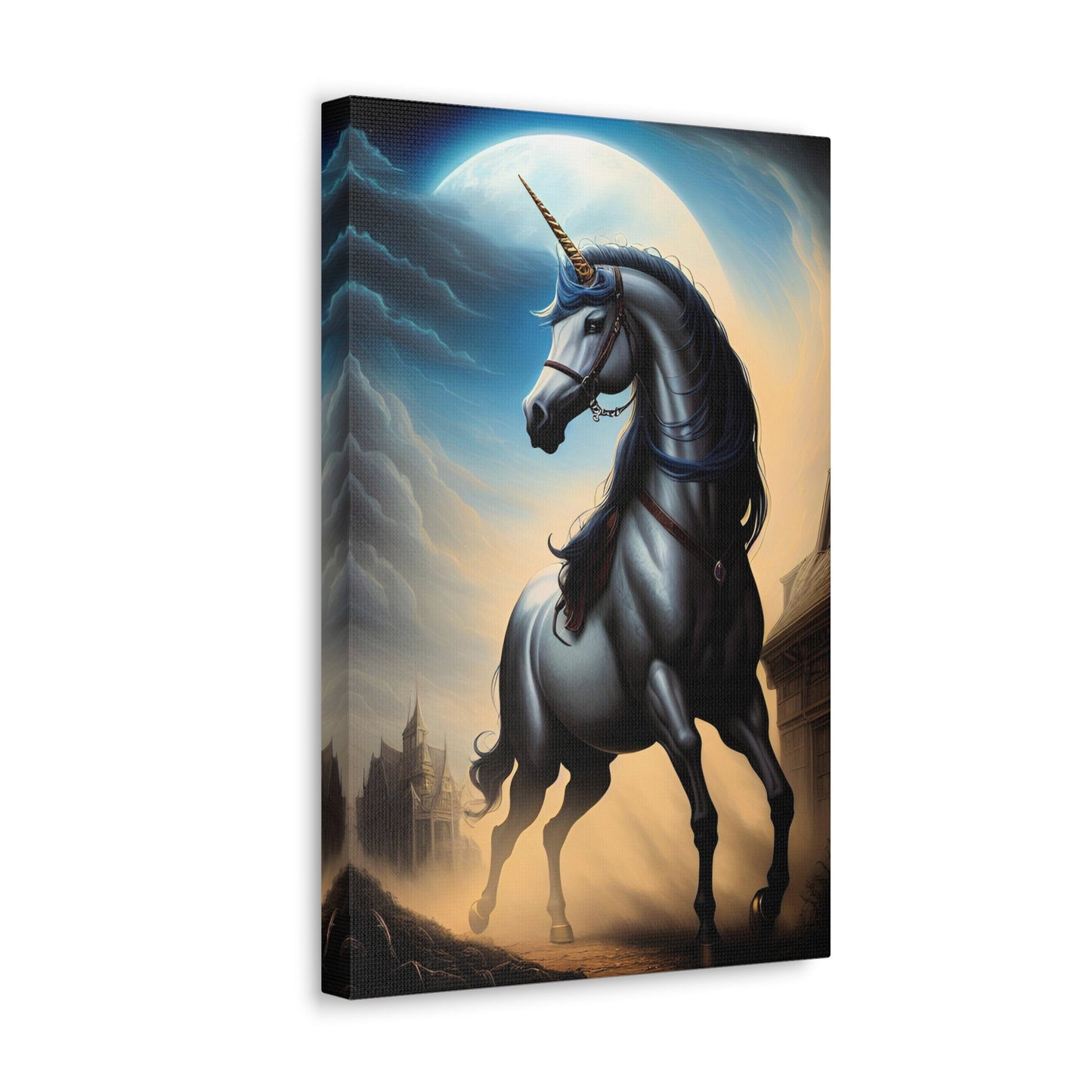 CrazyYetiClothing, CYC, Moonlit Unicorn (Canvas Gallery Wrap), Canvas