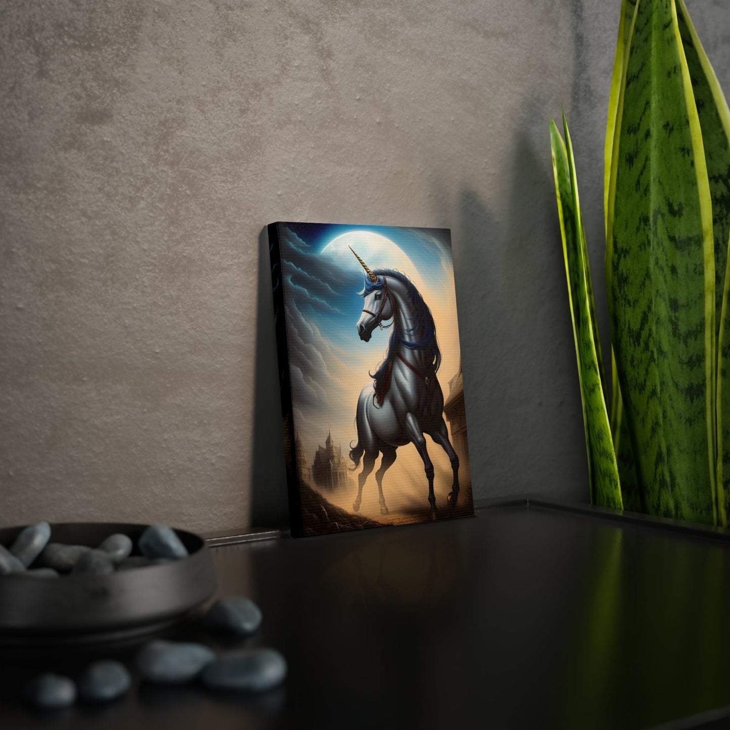 CrazyYetiClothing, CYC, Moonlit Unicorn (Canvas Photo Tile), Canvas