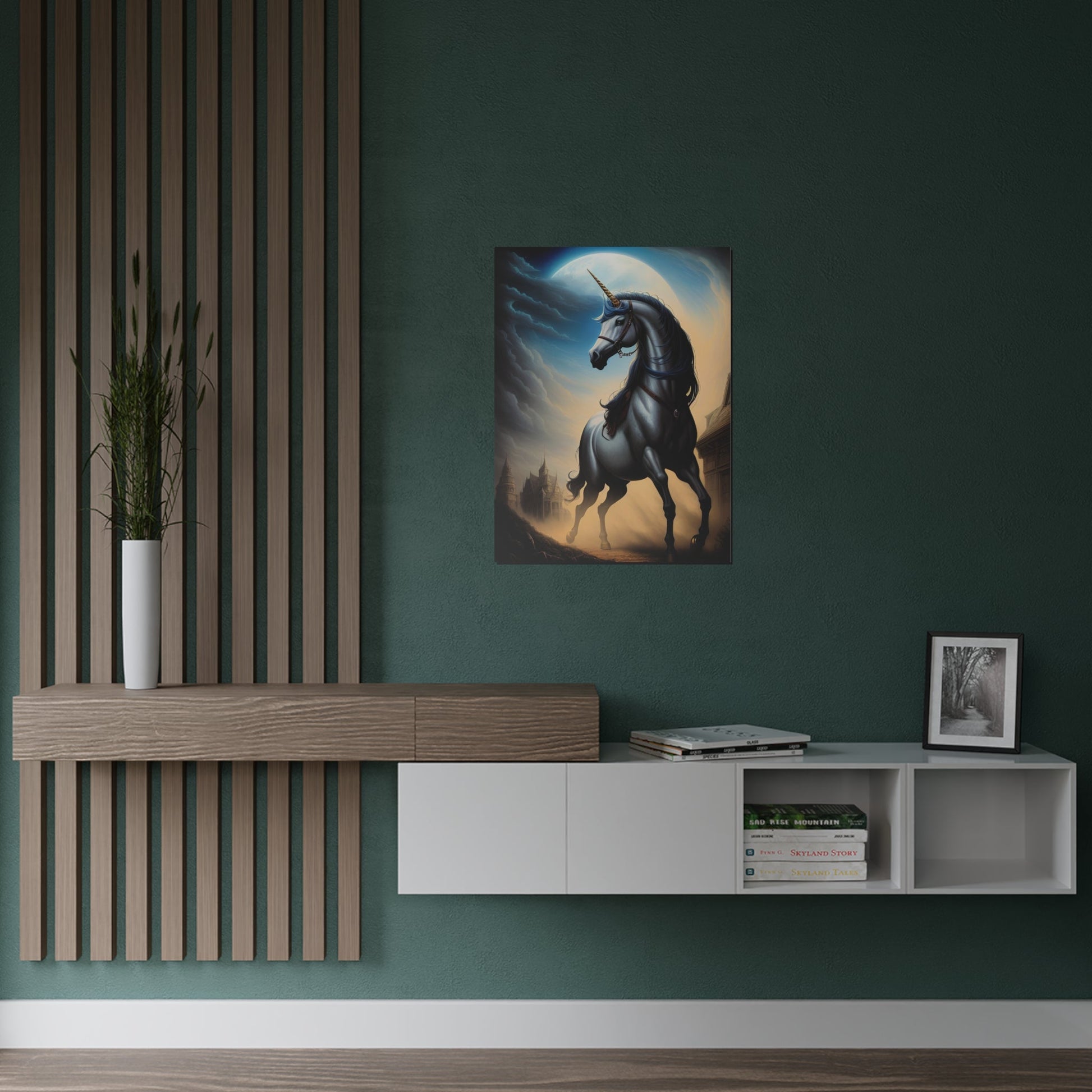 CrazyYetiClothing, CYC, Moonlit Unicorn (Satin Posters - 300gsm), Poster