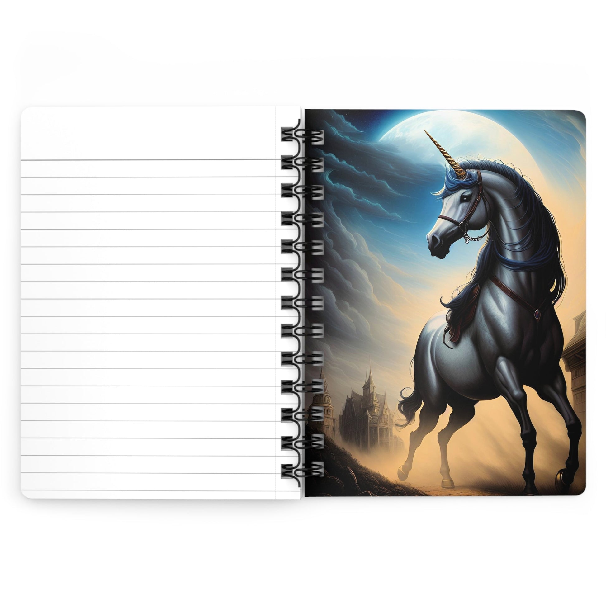 CrazyYetiClothing, CYC, Moonlit Unicorn (Spiral Bound Journal), Paper products