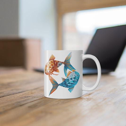 CrazyYetiClothing, CYC, Pisces (Ceramic Mug 11oz), Mug