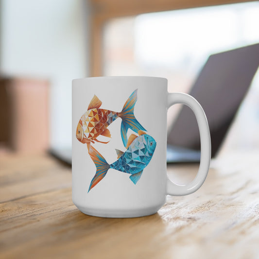 CrazyYetiClothing, CYC, Pisces (Ceramic Mug 15oz), Mug