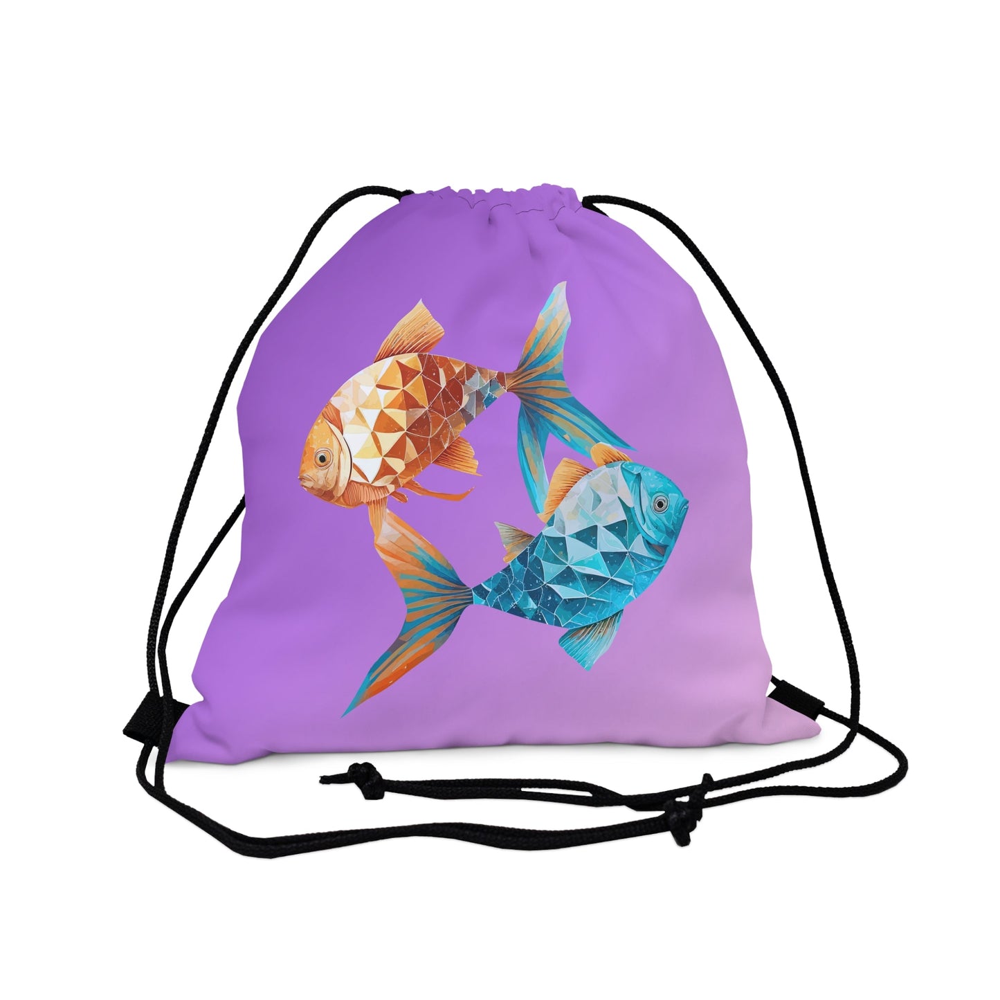 CrazyYetiClothing, CYC, Pisces (Drawstring Bag, 14"x13"), Bags