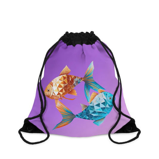 CrazyYetiClothing, CYC, Pisces (Drawstring Bag, 19"x14.5"), Bags