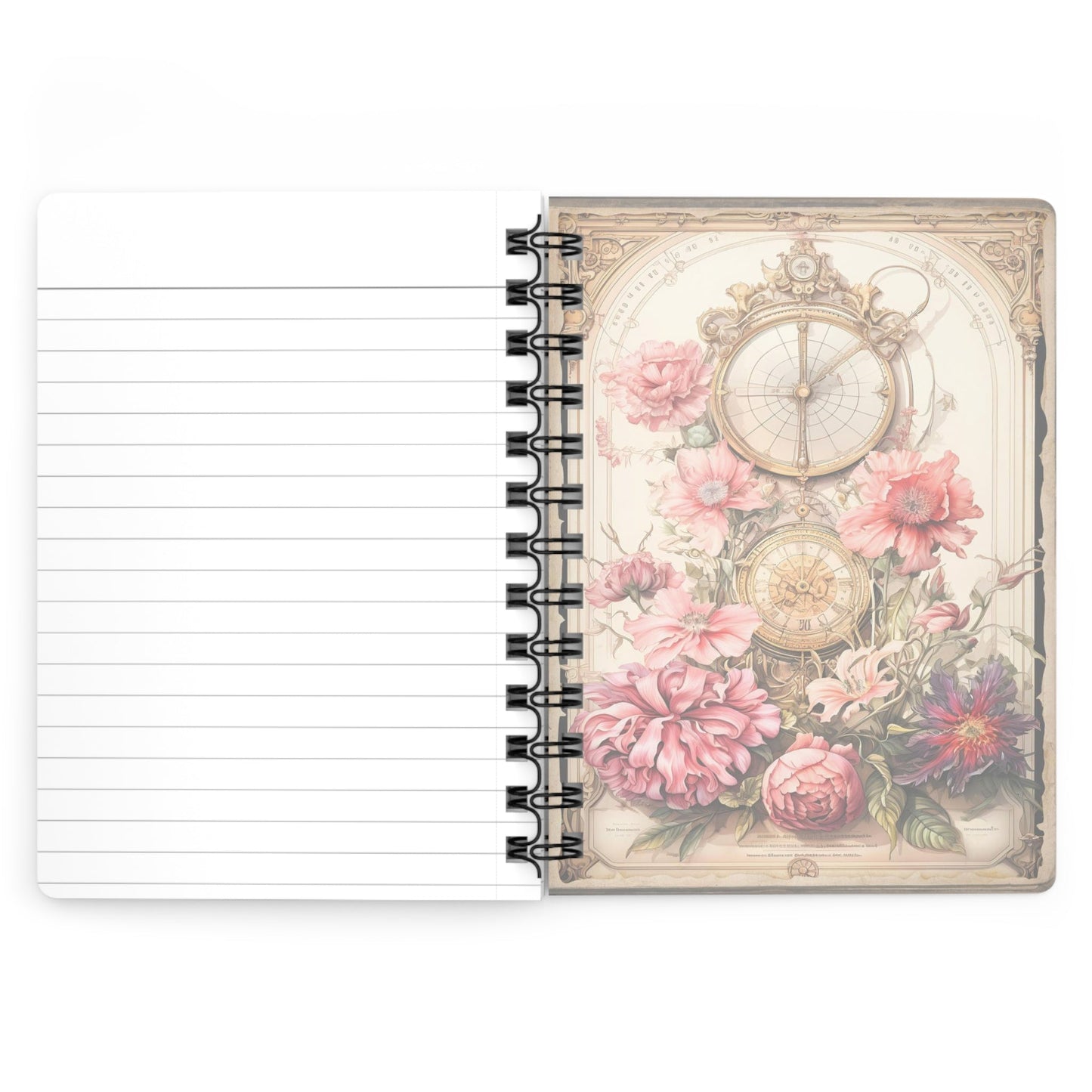 CrazyYetiClothing, CYC, Pisces - Floral Collection (Spiral Bound Journal), Paper products