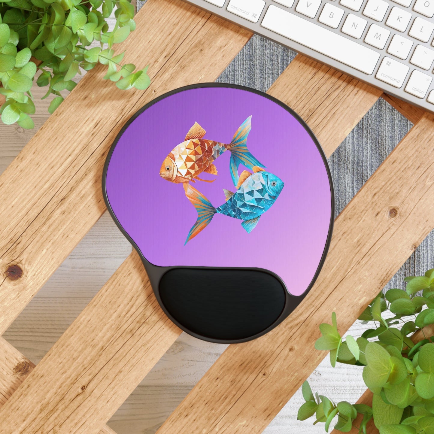 CrazyYetiClothing, CYC, Pisces (Mouse Pad w/Wrist Rest), Home Decor