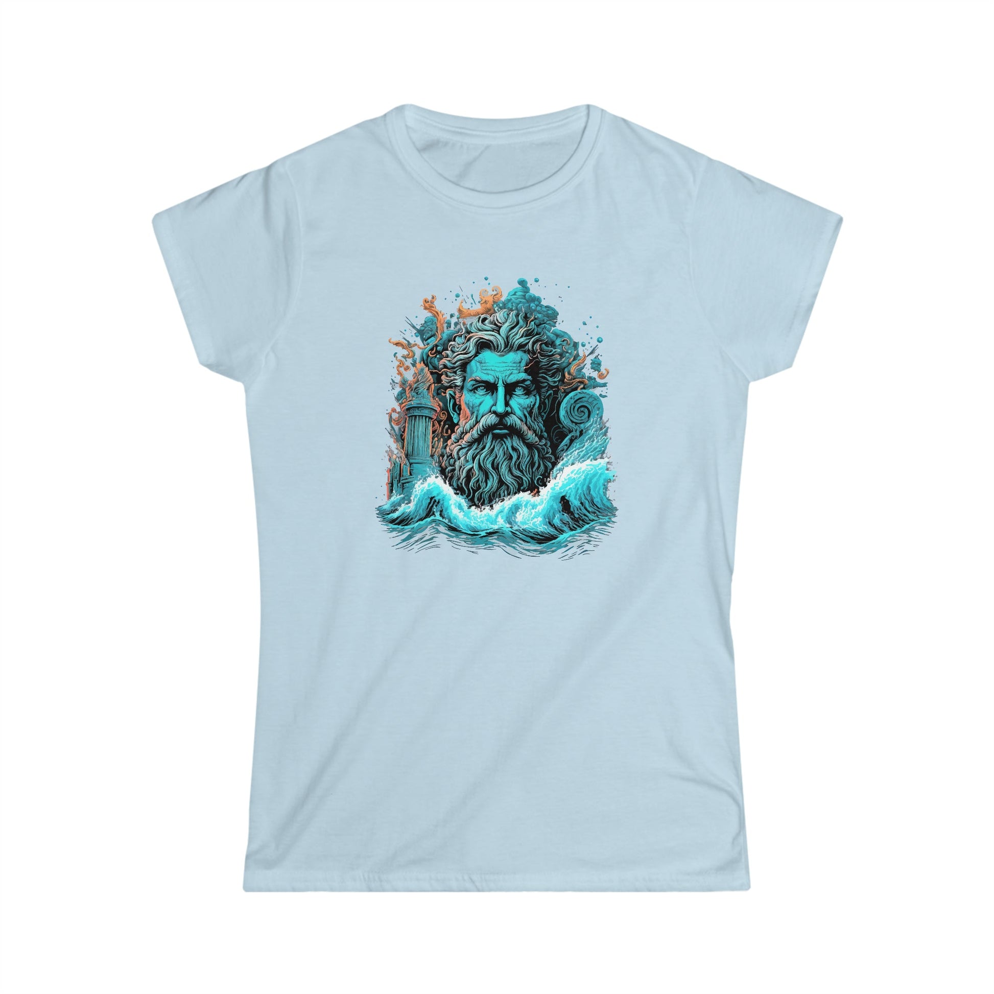 CrazyYetiClothing, CYC, Poseidon (Women's Softstyle Tee), T-Shirt
