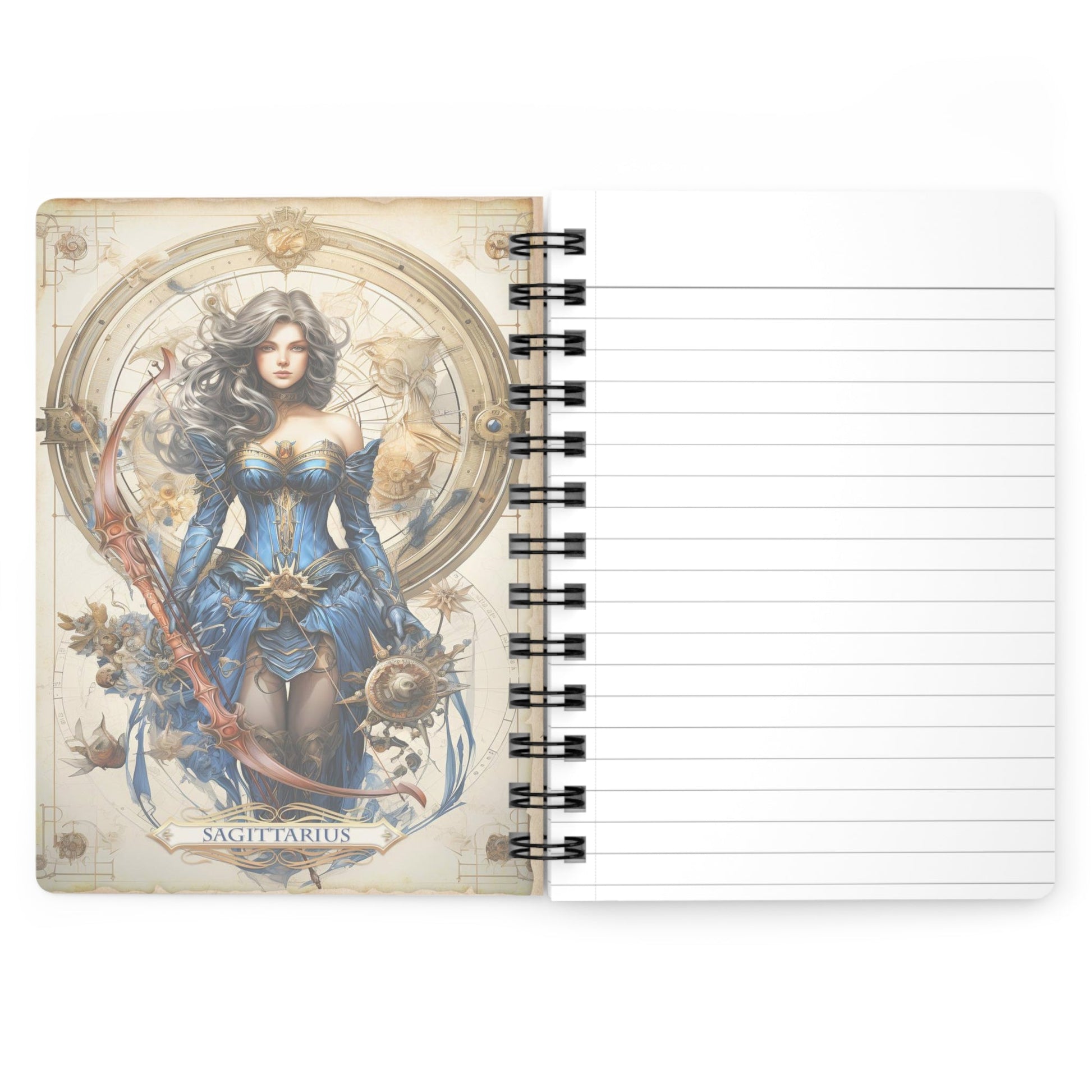 CrazyYetiClothing, CYC, Sagittarius - Floral Collection (Spiral Bound Journal), Paper products